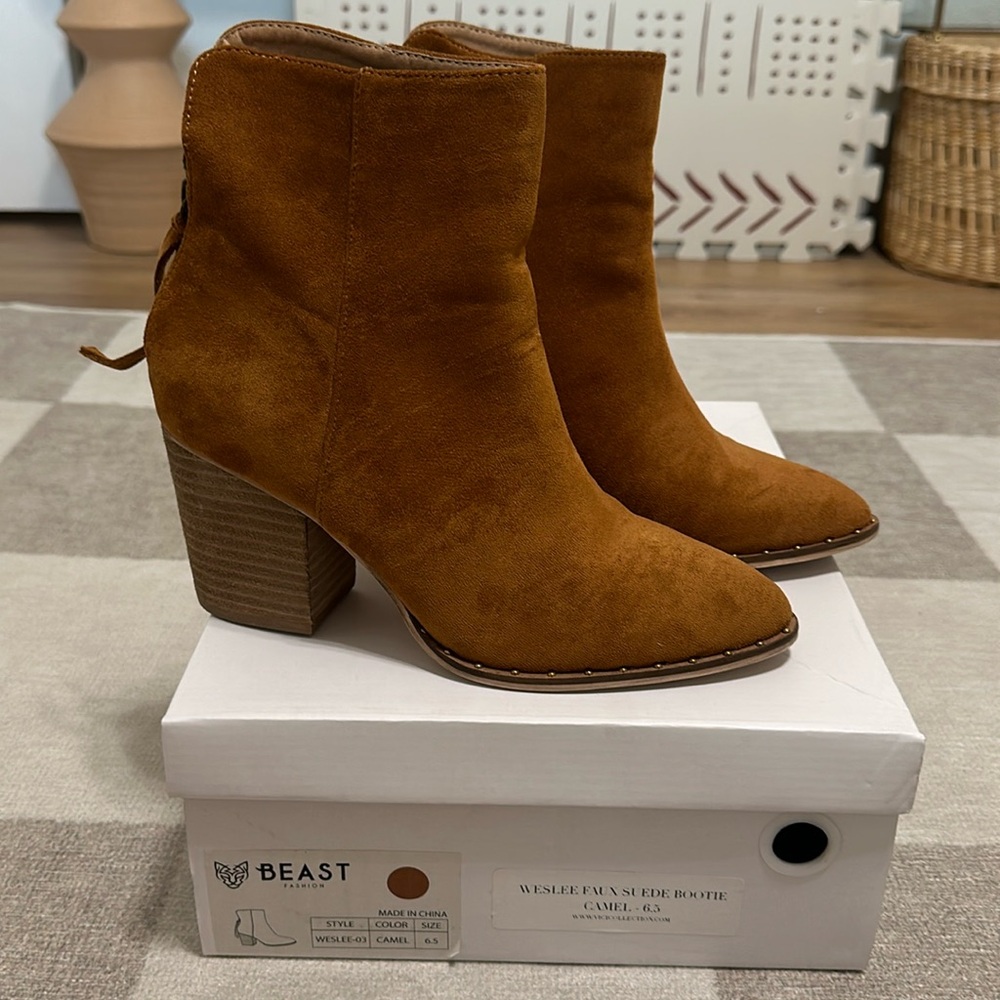 Brown Suede Bootie